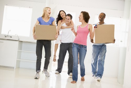 Flat removals in Dulwich with moving boxes and careful planning