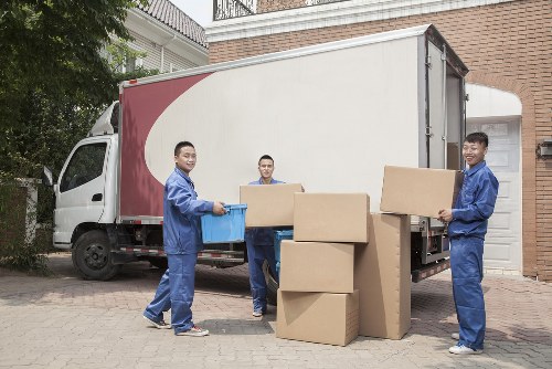 Removal team preparing items safely during a move