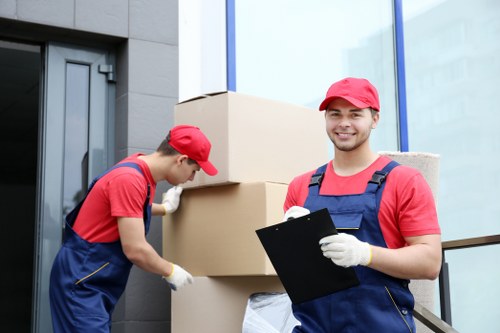 Local Dulwich moving van navigating neighborhood roads