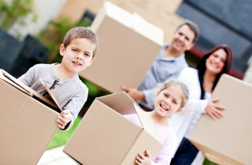 Loading furniture into a removal truck for a Dulwich move